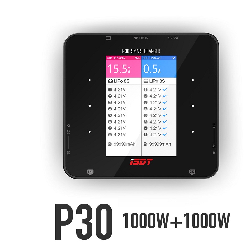 Drone Racing Charger - ISDT P30 Çift Taraflı Dengeleyici Şarj