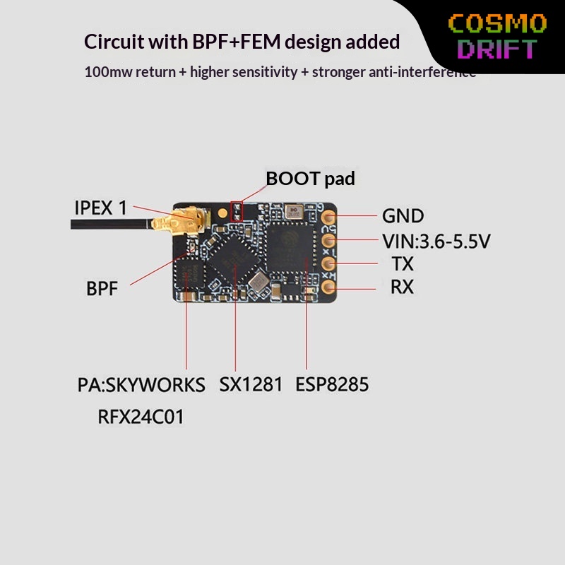 Hot BAYCK Expresslrs Elrs Alıc - Drone Racing Transmitter incelemesi ve fiyatı