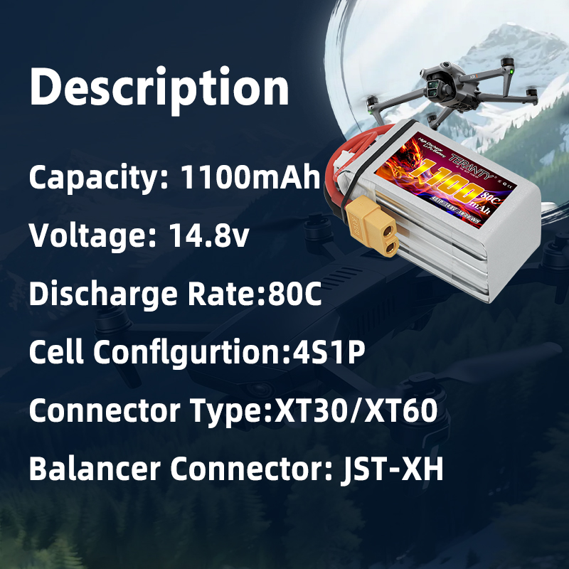 TERANTY 4S 1100mAh 80C/160C Li - Drone Racing Battery incelemesi ve fiyatı